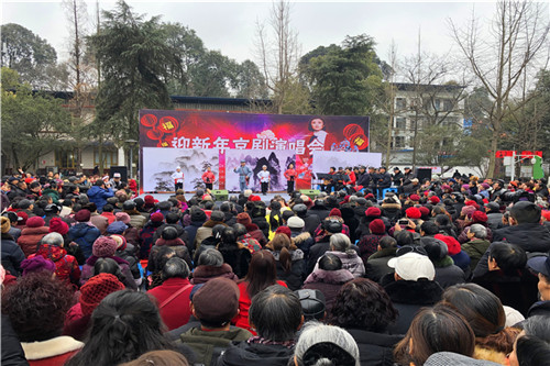 元宵节 彭山市民公园里看京剧表演