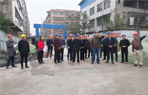 广安市人大常委会视察代市镇第二幼儿园建设工程